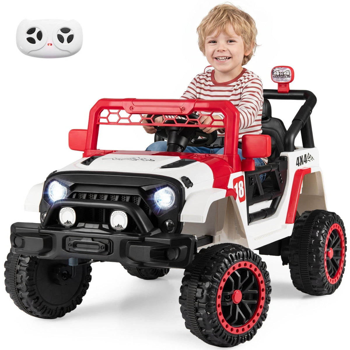12V Kids Ride-On Truck with Parent Remote Control