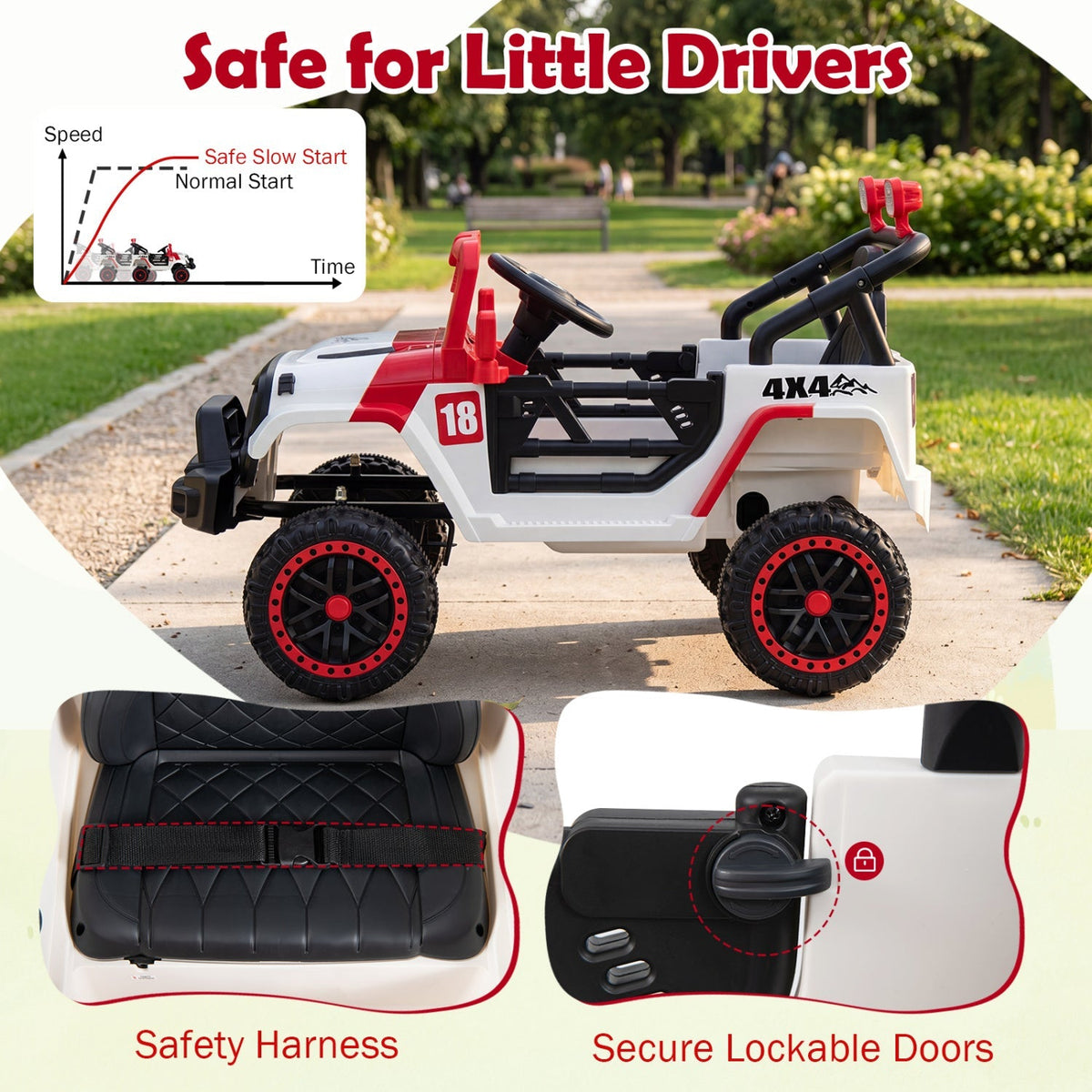 12V Kids Ride-On Truck with Parent Remote Control