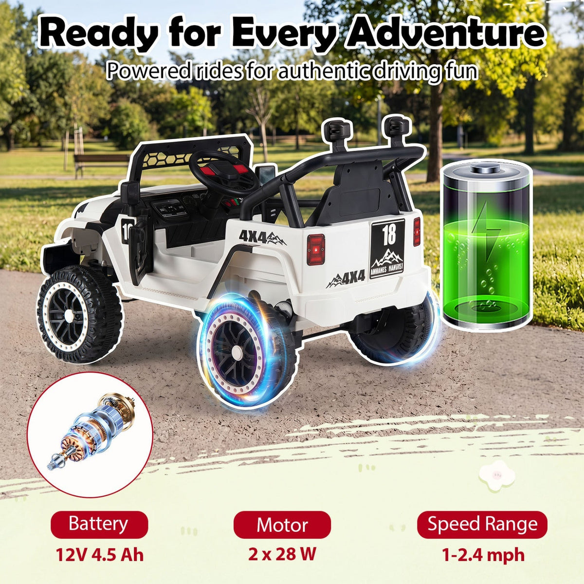12V Kids Ride-On Truck with Parent Remote Control