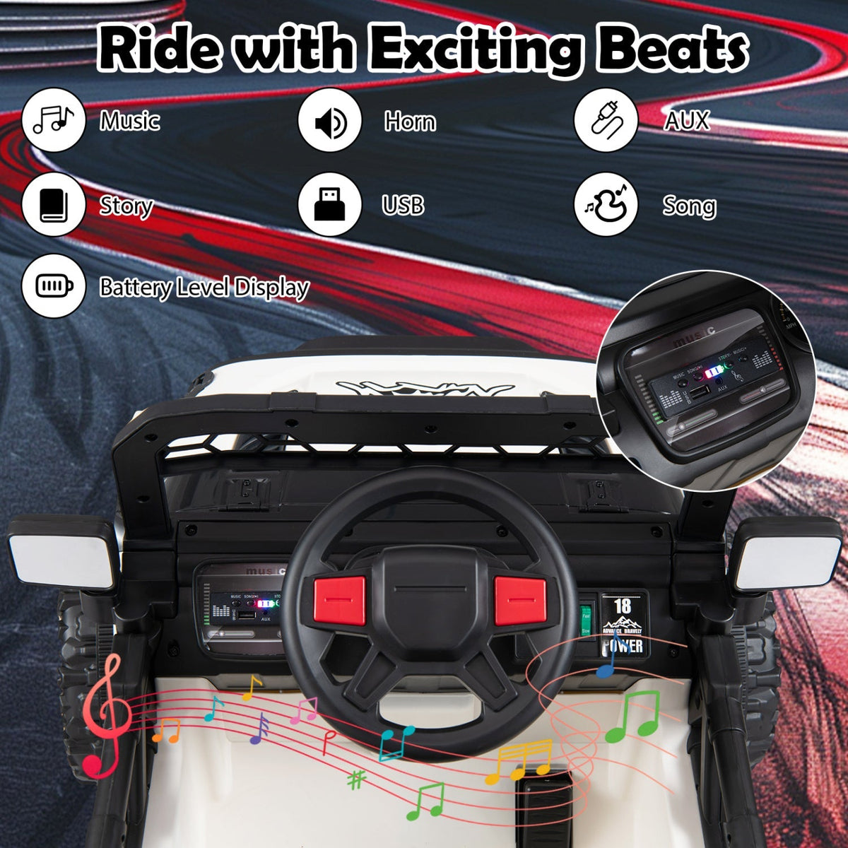 12V Kids Ride-On Truck with Parent Remote Control