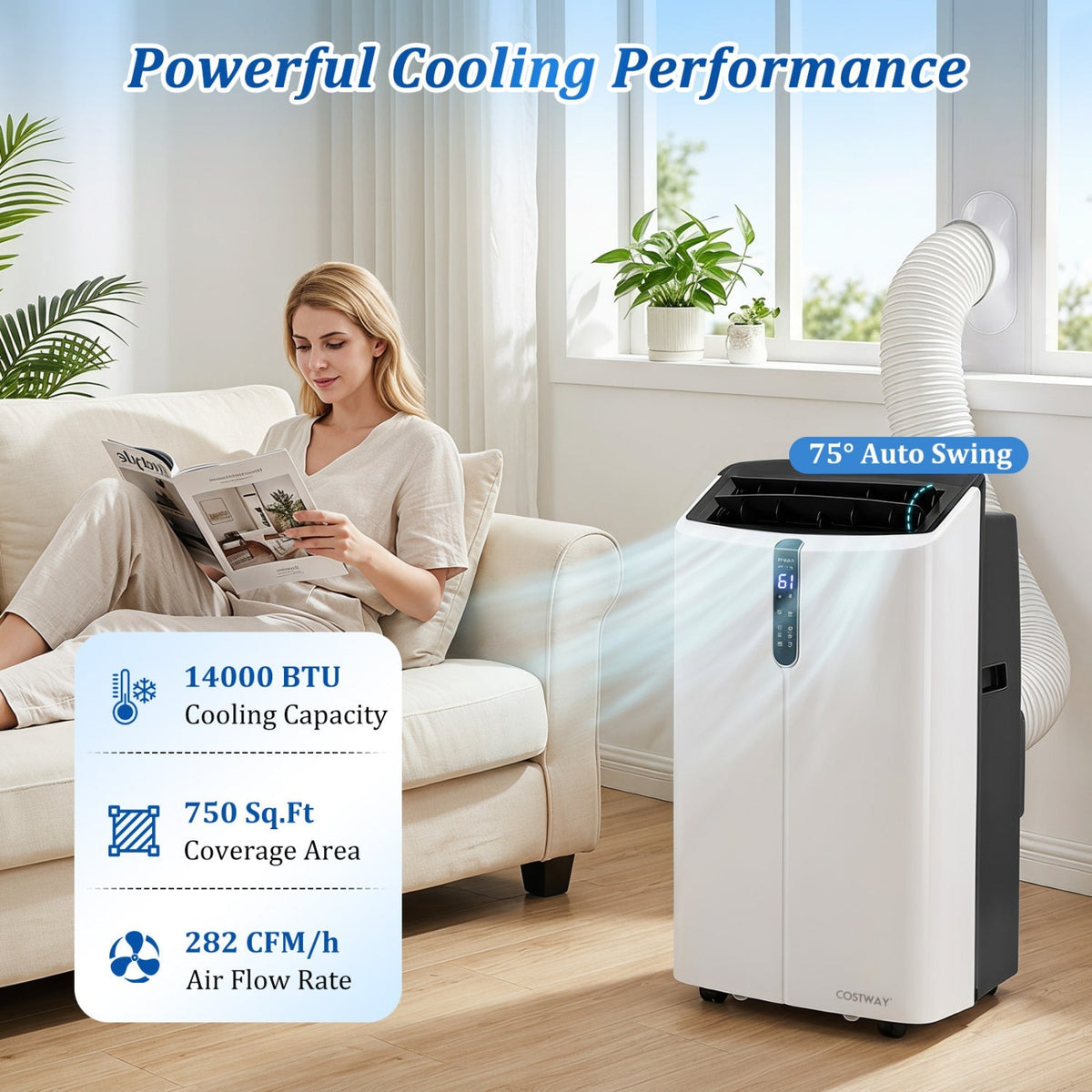 14,000 BTU Smart Portable Air Conditioner