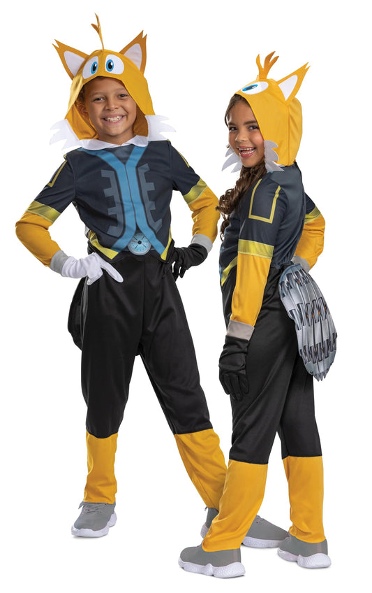 Disguise Tails Costume for Kids Official Sonic Prime Costume and Headpiece Size (10-12)