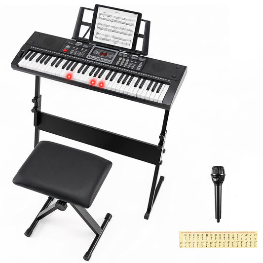 61-Key Keyboard Piano with Lighted Keys
