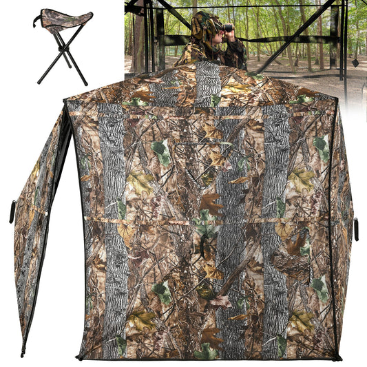 YITAHOME 360° Pop-Up Hunting Blind – 2-3 Person with Chair