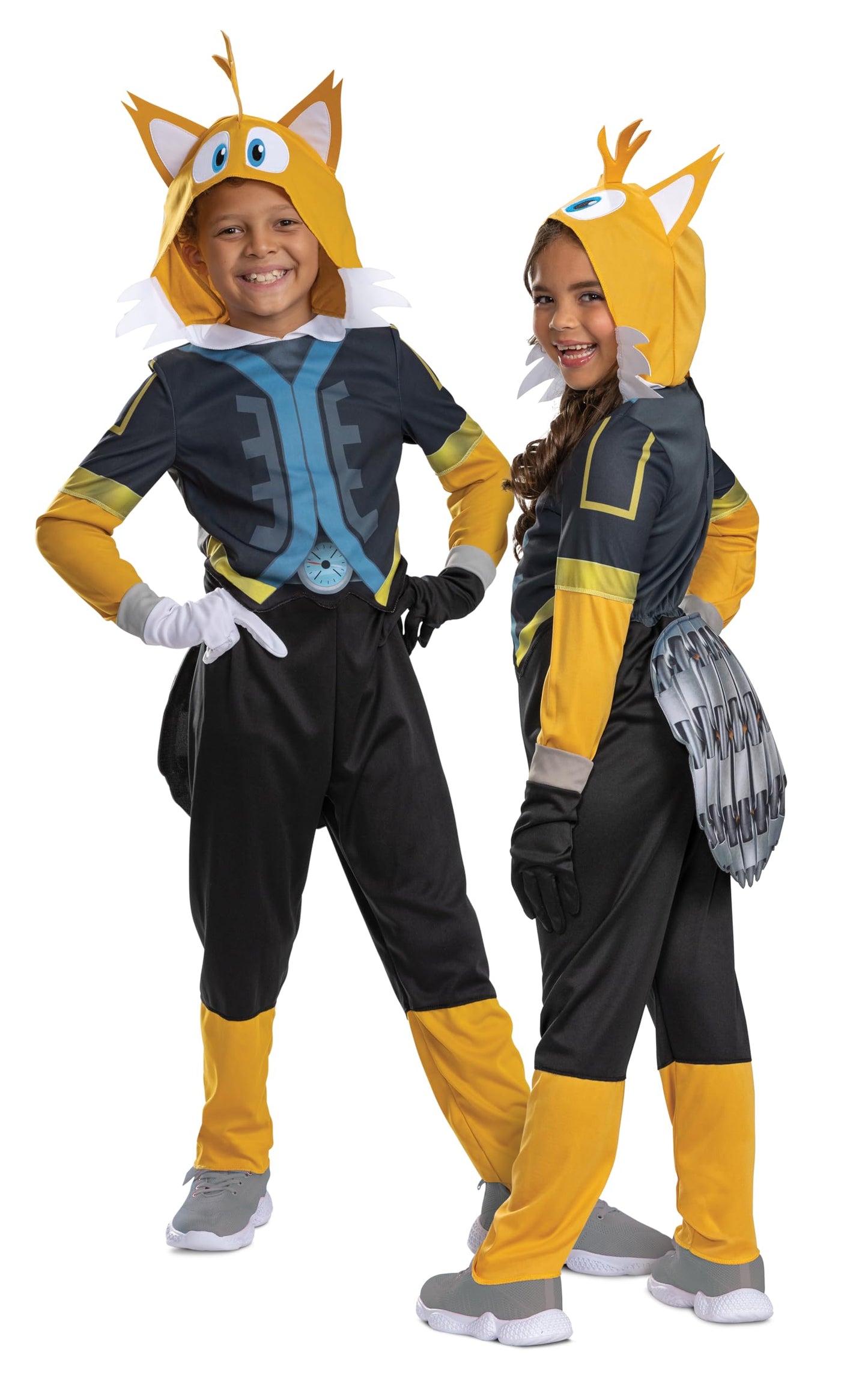 Disguise Tails Costume for Kids Official Sonic Prime Costume and Headpiece Size (10-12)
