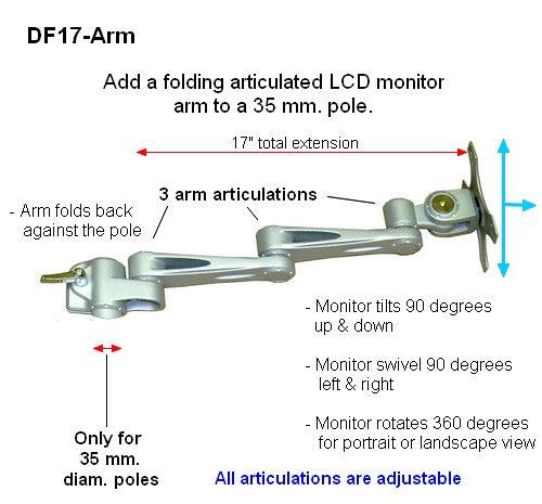 DF17CL Monitor Desk Stand and Arm - Clamp-on desk - height adjustable