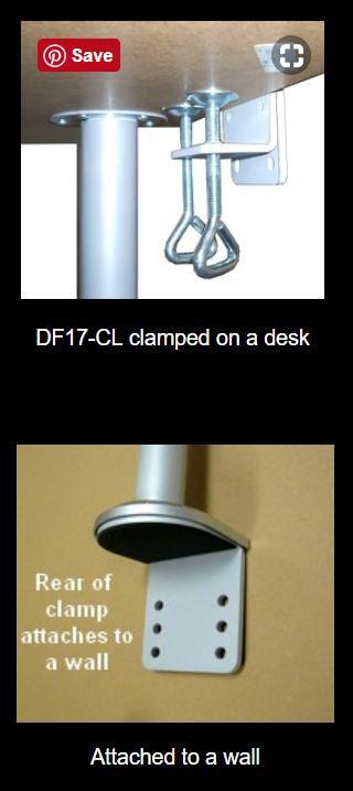 DF17CL Monitor Desk Stand and Arm - Clamp-on desk - height adjustable