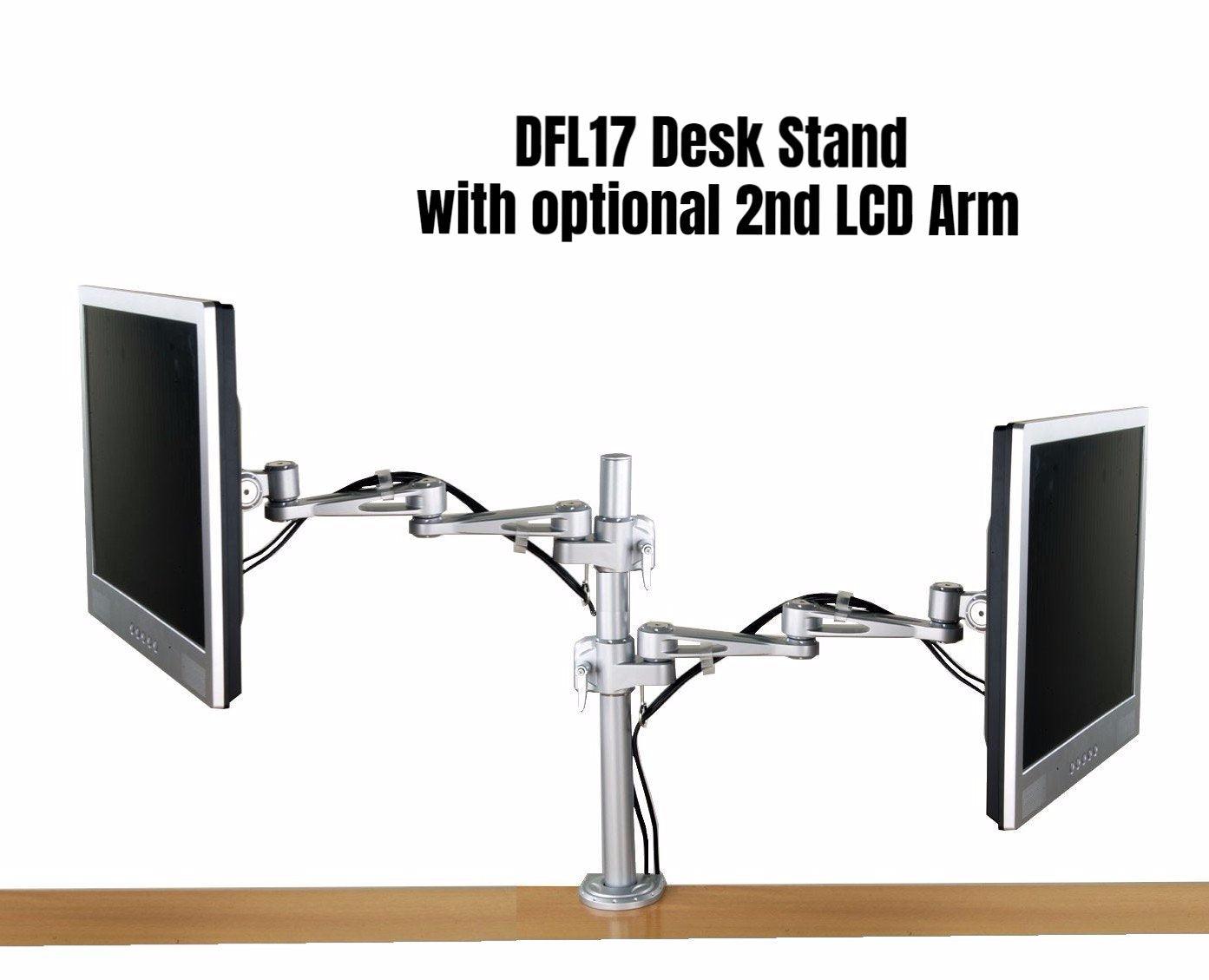 DF17CL Monitor Desk Stand and Arm - Clamp-on desk - height adjustable