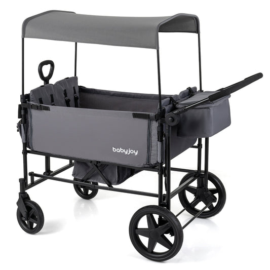 Foldable 4-Seat Wagon Stroller with Canopy