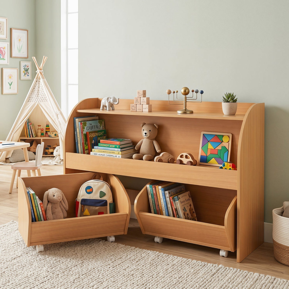 Kids Toy Storage Organizer with Rolling Drawers