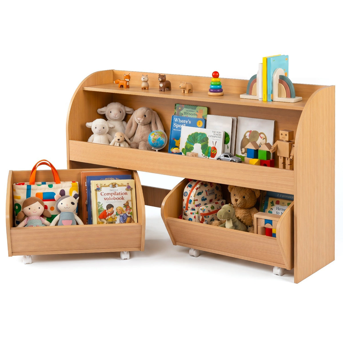 Kids Toy Storage Organizer with Rolling Drawers