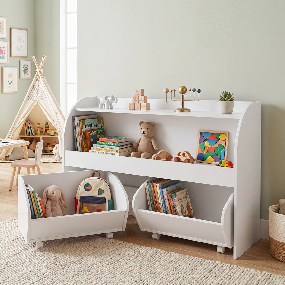 Kids Toy Storage Organizer with Rolling Drawers