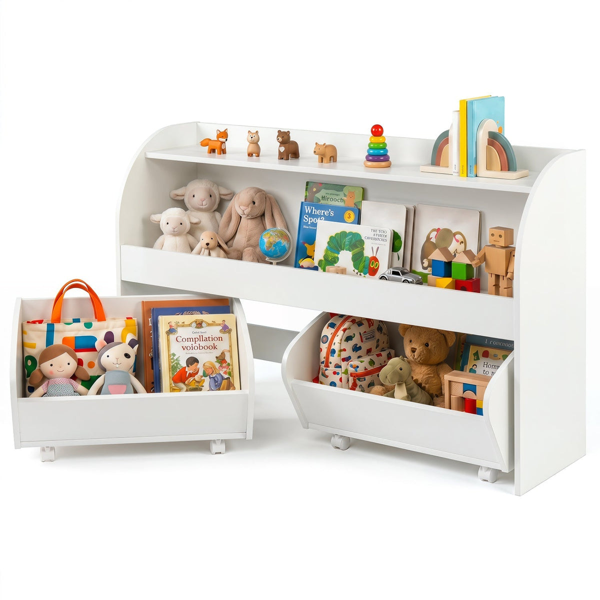 Kids Toy Storage Organizer with Rolling Drawers