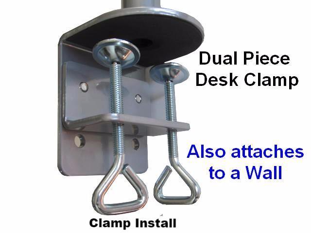 DF17CL Monitor Desk Stand and Arm - Clamp-on desk - height adjustable