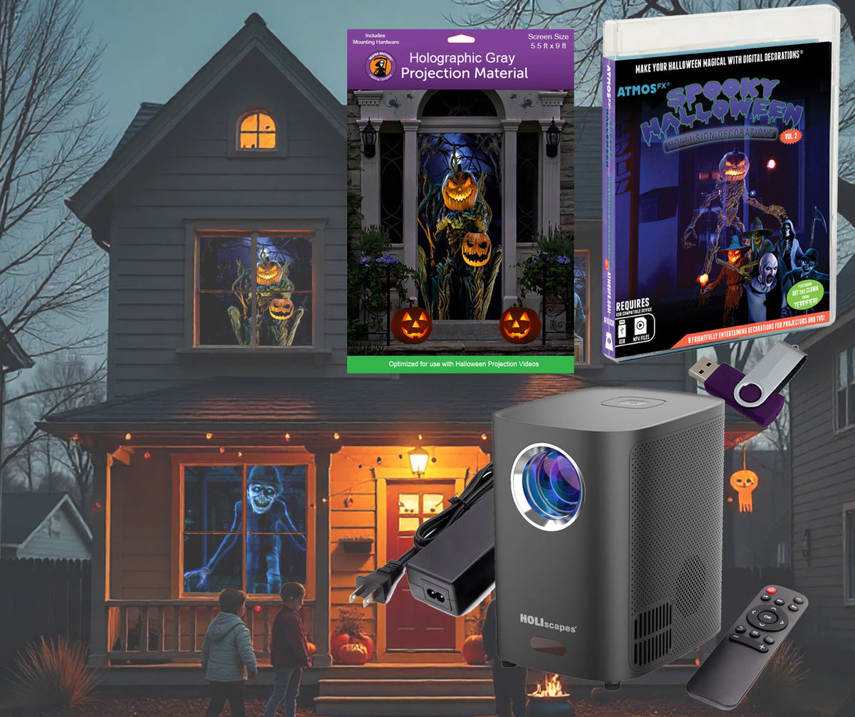 HoliScapes Hollusion Vol. 2 Halloween Projector Kit – 9ft Screen