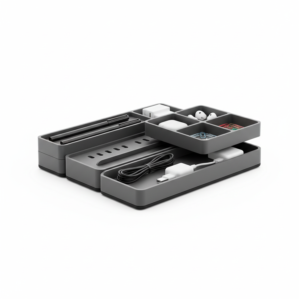 Modular Desk Tray System - desk organization